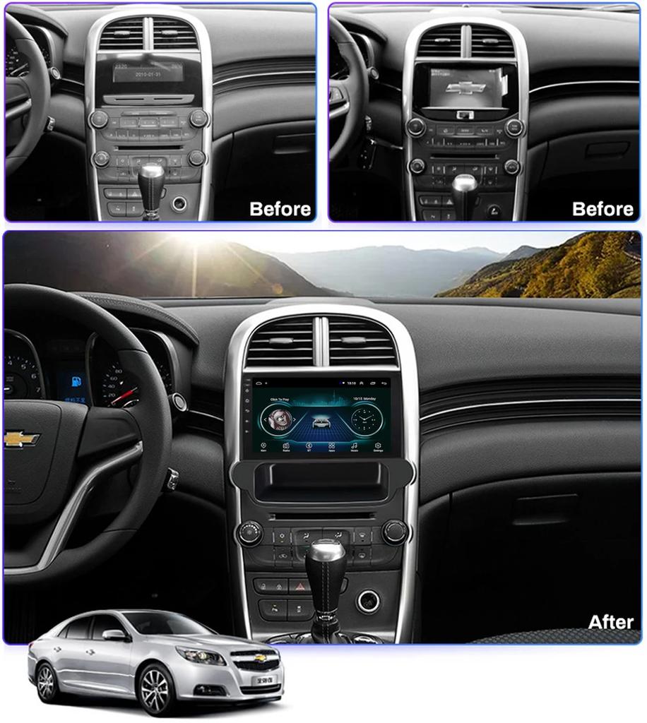 For Chevrolet Malibu 2012-2015 Car Radio Auto Stereo GPS Navigation BT WIFI Carplay Multimedia Video Player Android 12 Head Unit