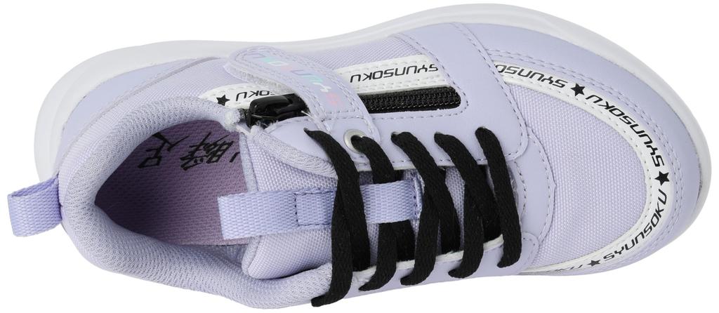 Shunsoku Sneakers for LEJ Cm Kids, Girls, Children's Shoes, Lace-up Shoes, Zipper, 19-23cm, 2E, 7940, Lavender, 21.5
