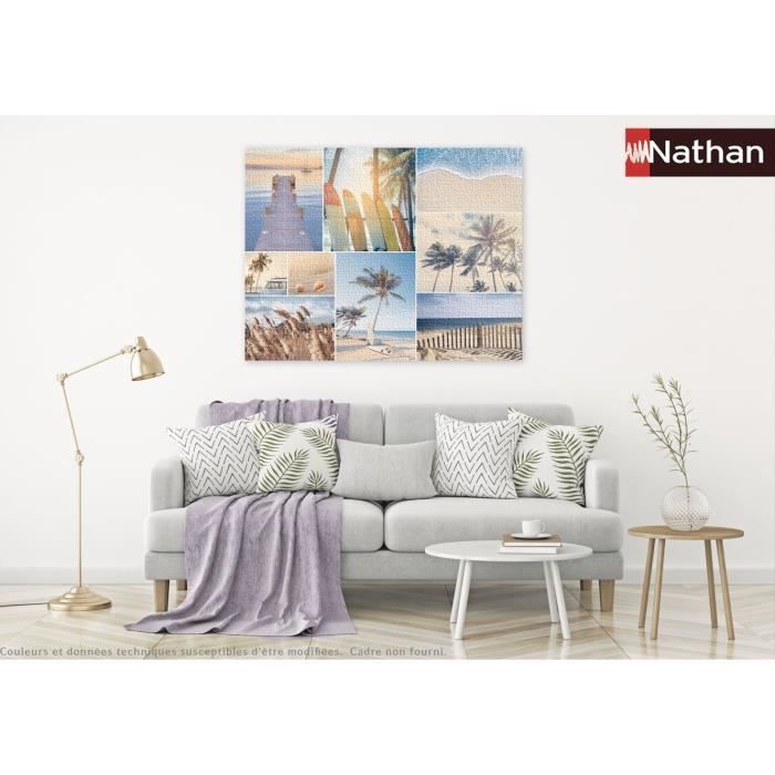 Puzzle 2000 pièces - nathan - en bord de plage - paysage et nature - adulte