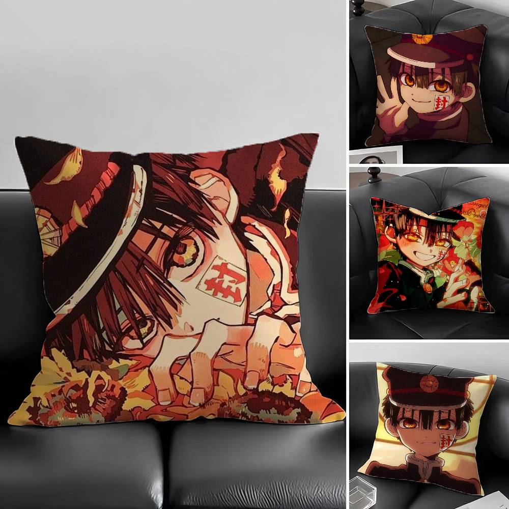Cute Toilet-Bound Hanako Kun Pillow Case Square Bedroom Sofa Leisure Comfort Cushion Car Living Room Home Decoration