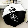 Red White Stripes With Crest Umbrella 8-Frame for Travel, Camping, Casual Lightweight Portable Umbrella, Essential for Every Family Holidays Gift