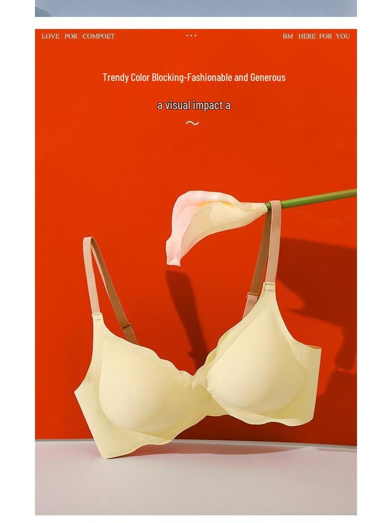Crystal Jelly Seamless One-Piece Sports Bra: Thin, Anti-Sag, Wire-Free, Beautiful Back, Small Chest Support