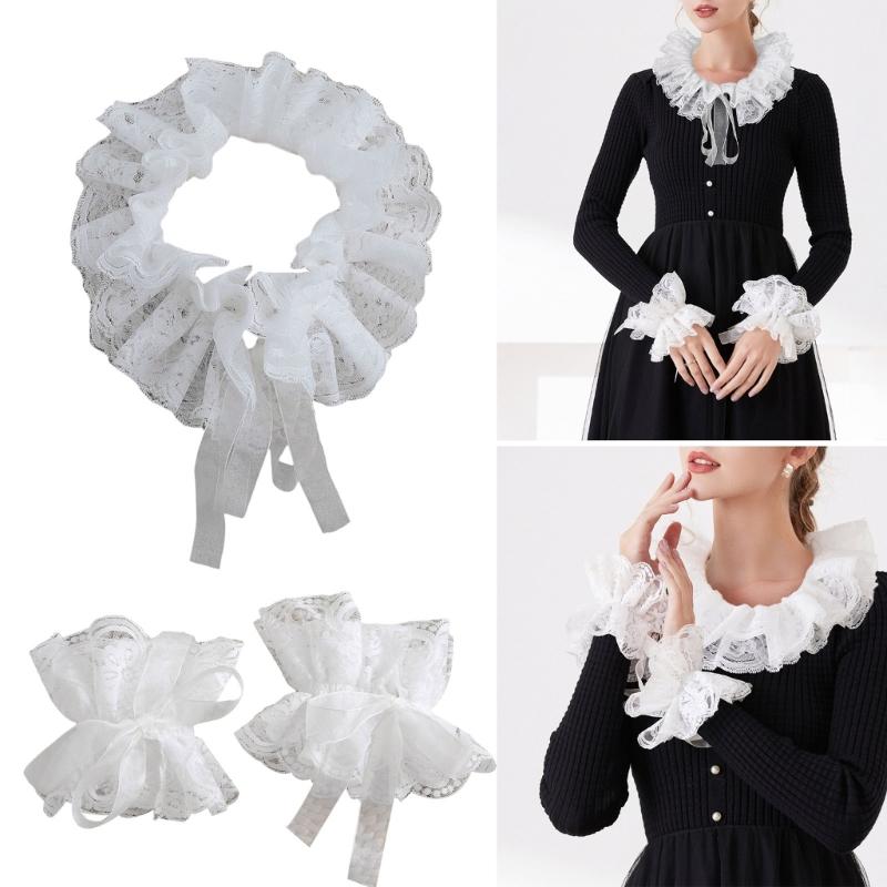 Lace Trim Manicure Sleeve Nails Art Decoration Meshes Cuffs Romantics Arm Cuffs for Special Occasion and Fancy Dress