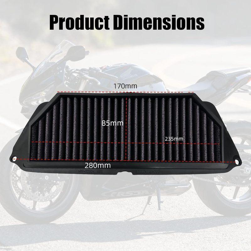 air filter, compatible with Honda CBR650R/CB650R (2019-2024), suitable for cfmoto 675ss accessories, replaces OE Motorcycle