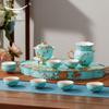 Auratic Madam Porcelain West Lake Blue Gongfu Tea Set