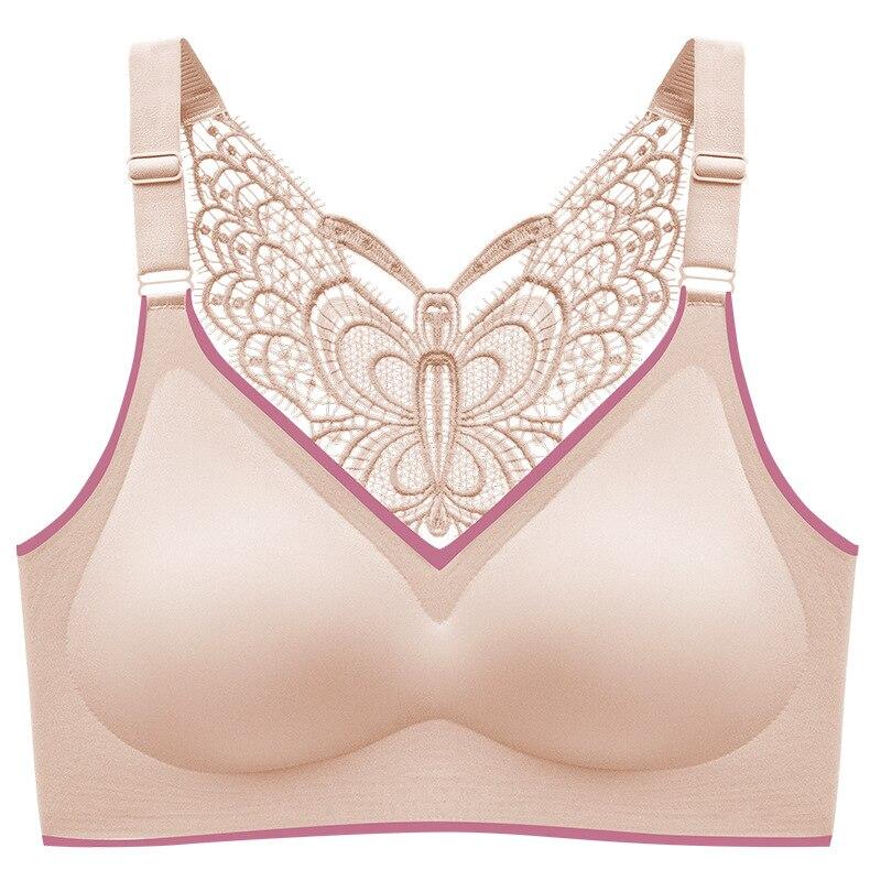 Bras For Women Seamless Plus Size Bra Push Up Women Bra Latex With Pad Vest Top Sexy Butterfly Beauty Back Female Bra