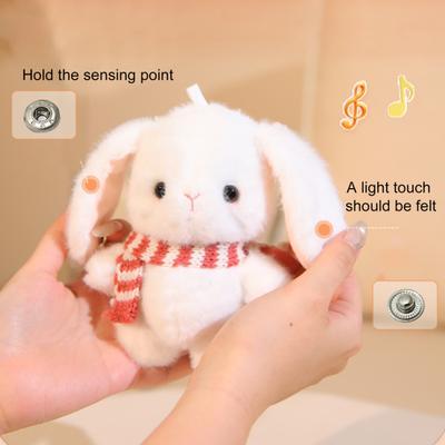Yousheng Teddy Dog Induction Beat Doll Interactive Plush Pendant for Music Perception Cute Looping Rabbit Parent-child Plush Doll