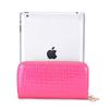 Qiman Shi Women's Korean Double Zipper Patent Leather Wallet & Phone Clutch