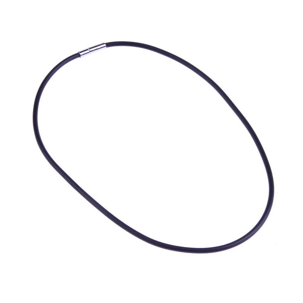 Rubber Choker Necklace Casual Jewelry Fashion Unisex Cord Necklace 3mm Black Leather Cord for Gift for Daily Street Photography