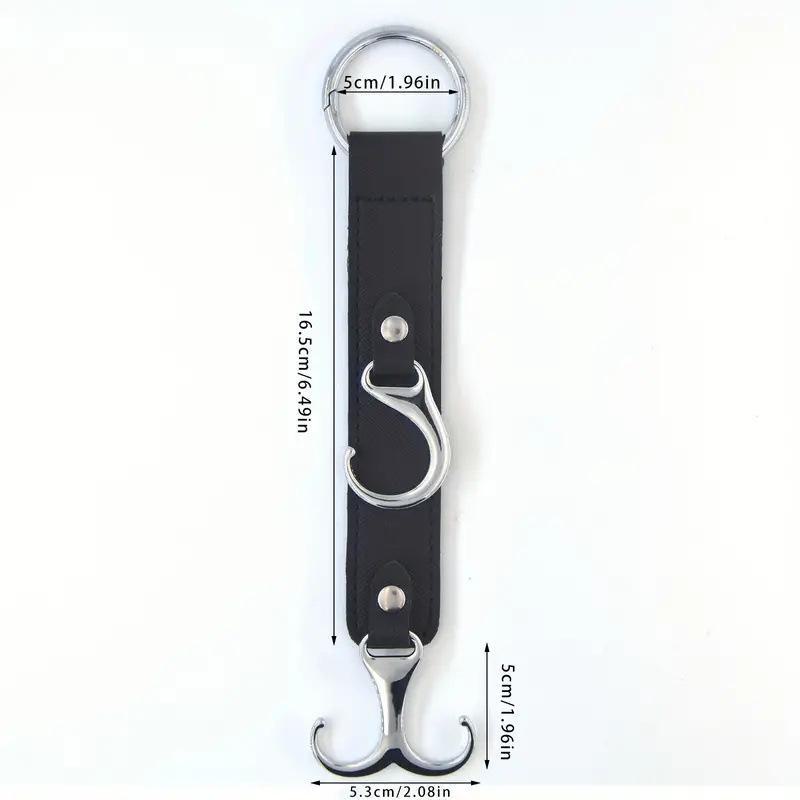 

Шкіряний гачок для мішка для сміття на задньому сидінні автомобіля - металевий гачок великої вантажопідйомності для зберігання. 24.5*4.5cm (Single Piece) чорний