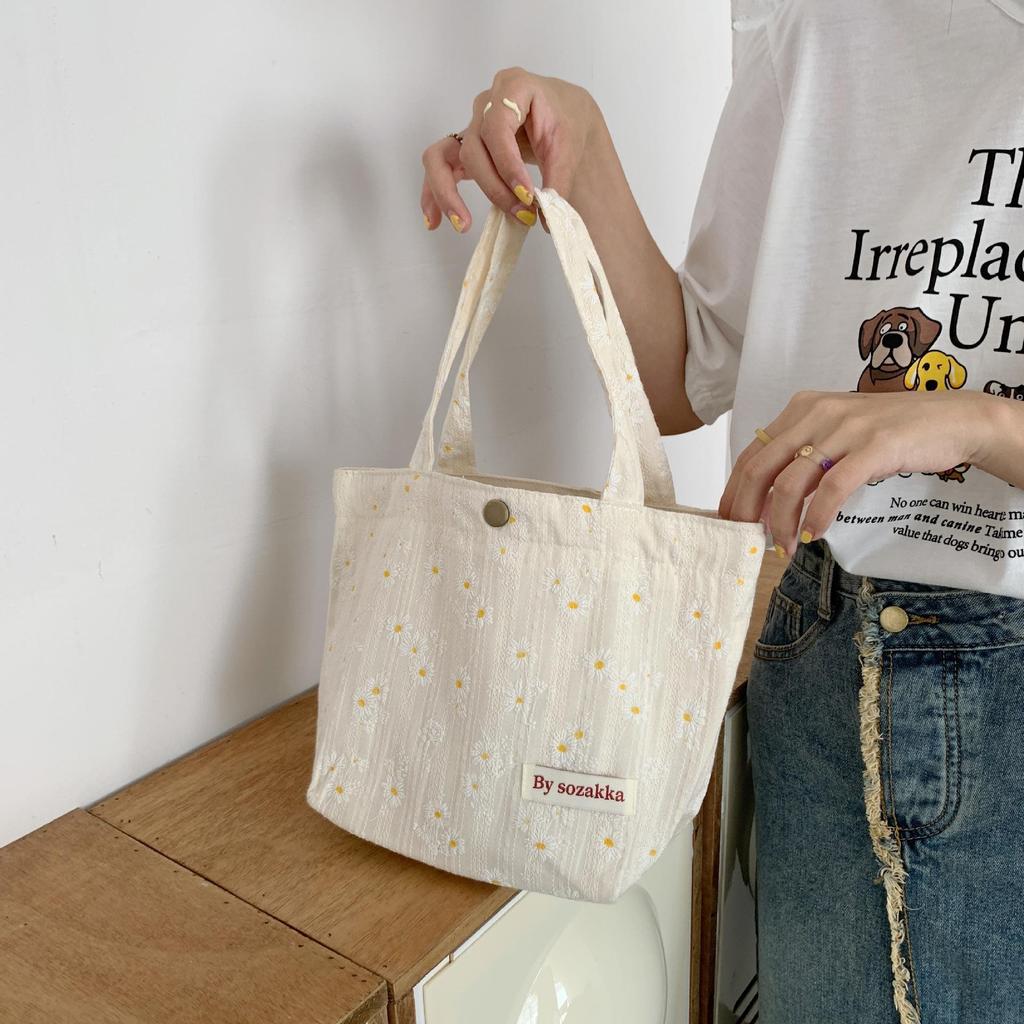 Women's Literature Art Small Fresh Handheld Convenience All Match Snack Shoulder Bags