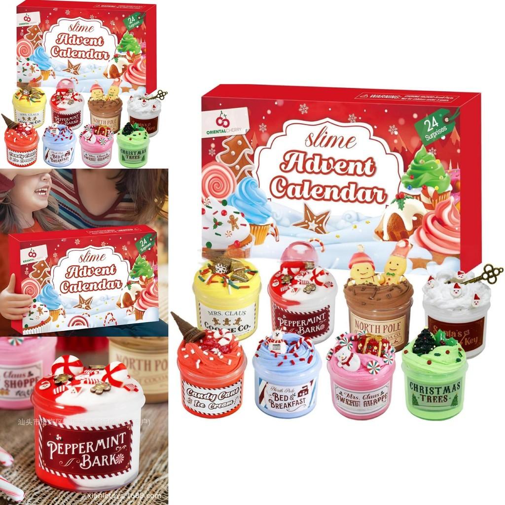 Calendario de Adviento de Navidad 24 Días Arcilla de Papel DIY Cubo de Pastel Decoración de Cuenta Regresiva Para Niños