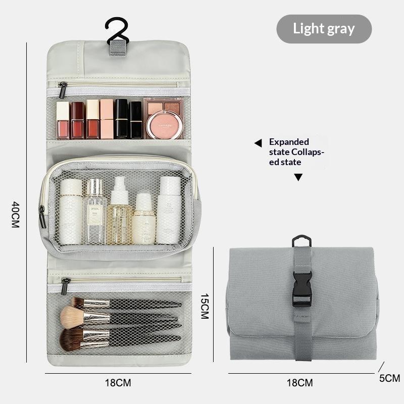 Foldable Detachable Toiletry Bag Large Capacity Hanging Hook Water Resistant Storage Bag for Men Women Travel