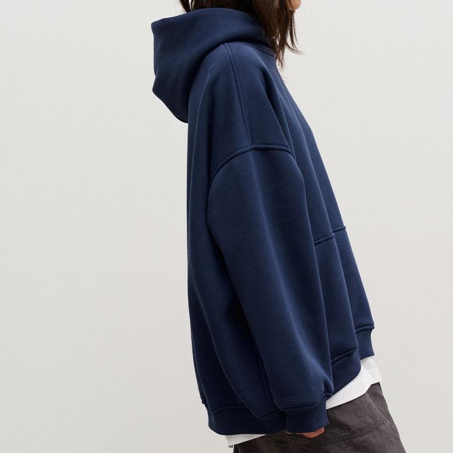 GMXIA Damska bluza z kapturem jesień i zima Street Shaker Loose Pocket Hooded Sweatshirt