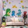 Dinosaurierpark Wandaufkleber für Kinder, Cartoon Tier Wandtattoos, Kinderzimmer Schlafzimmer Heimdekor Abnehmbare Wandkunst