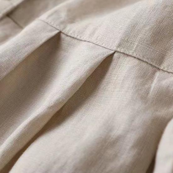 Damska koszula w stylu retro na co dzień O-neck latarnia z długim rękawem koszula jednorzędowa Top łączenie projekt luźny krój bluzka w jednolitym kolorze
