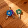Multi-Color Flower-Shaped Silicone Keycap - Durable Key Protection Covers with Color-Coded, Easy-To-Install Keychain Organizer