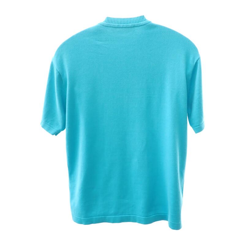 Louis Vuitton L Short Sleeve T-shirt Blue Cotton Mens
