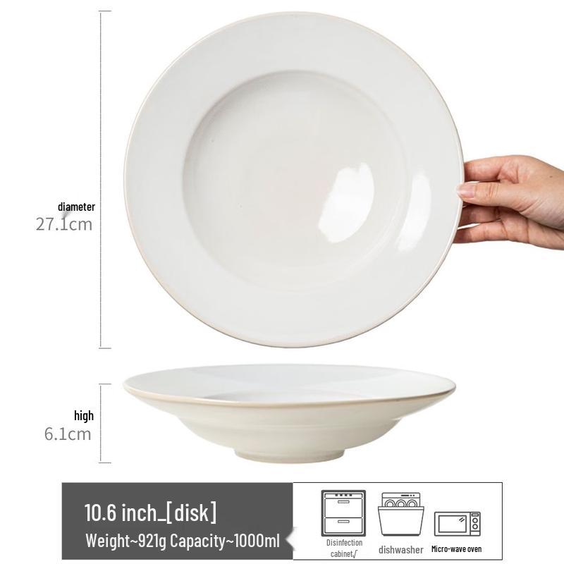 Nordic Ceramic Straw Hat Dinner Plate