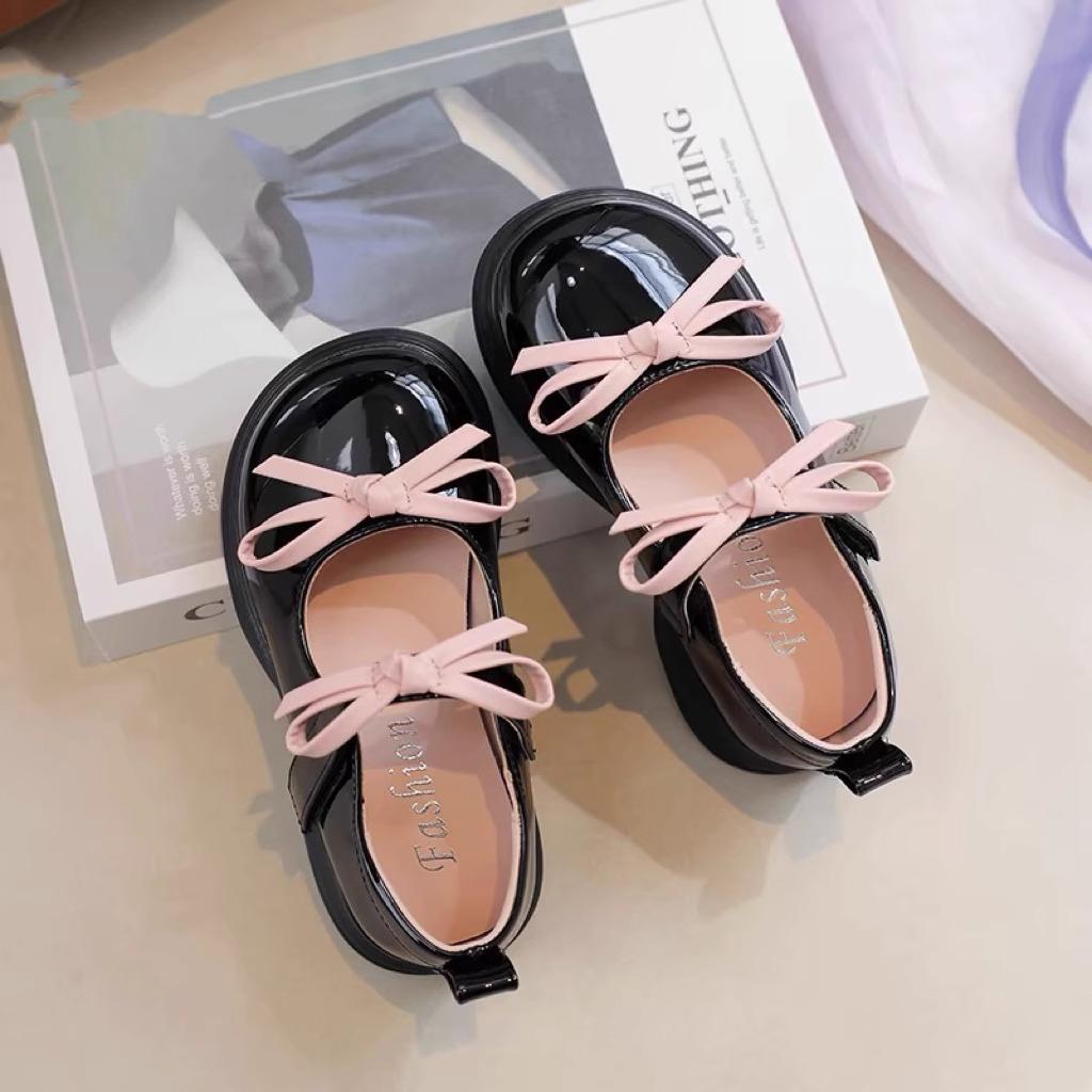 

Туфлі принцеси, шкіряні туфлі для дівчаток, нові весняно-осінні дитячі туфлі, сріблясті туфлі Лоліта для маленьких дівчаток, дитяче взуття 36 чорний