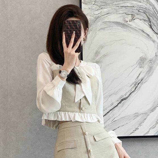 Autumn Women's Chic Goddess Street Style Two-Piece Set