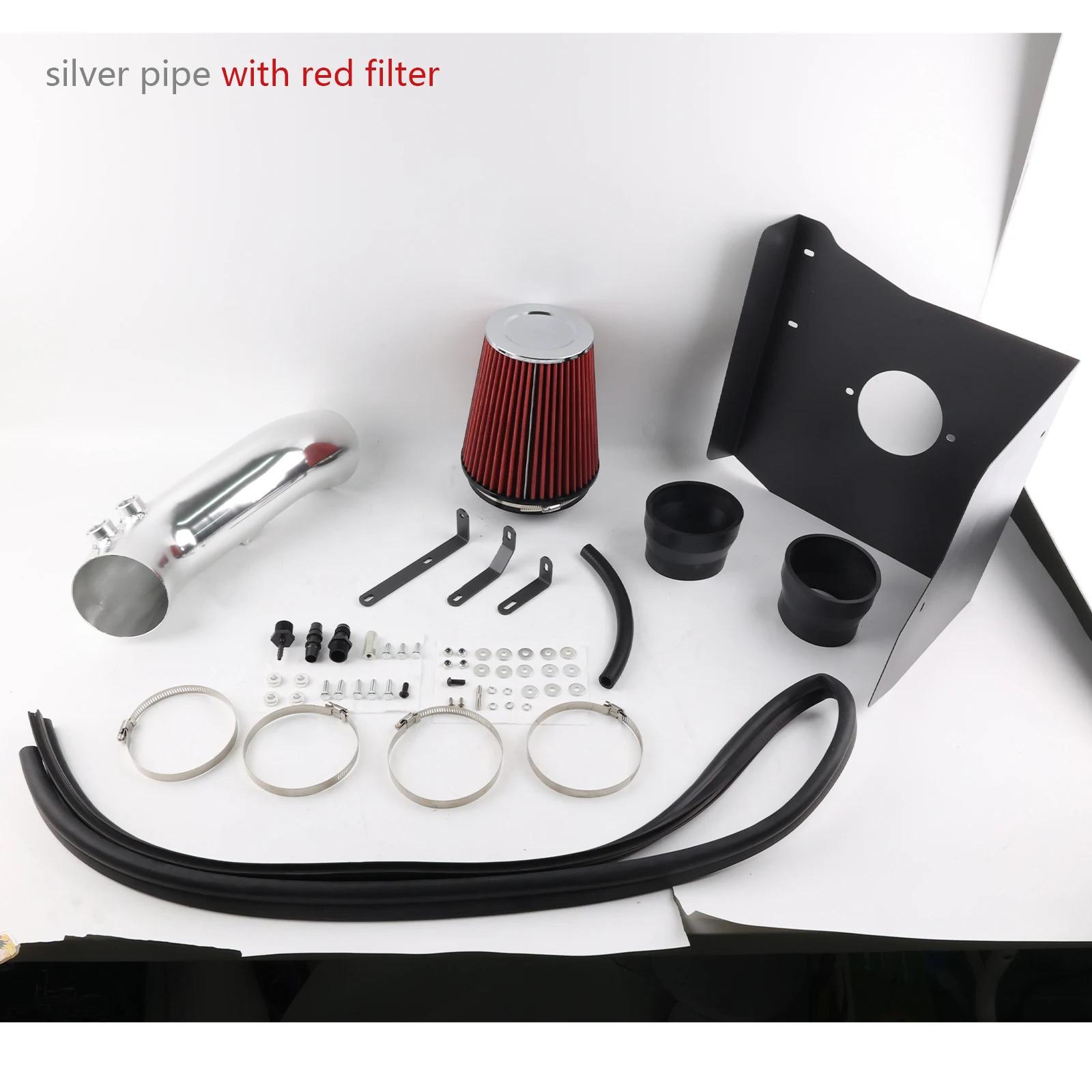 

Performance Air Intake System Black Silver For 2012- Toyota Tundra Sequoia 5.7L V8 Engine Parts SILVER PIPE WITH RED