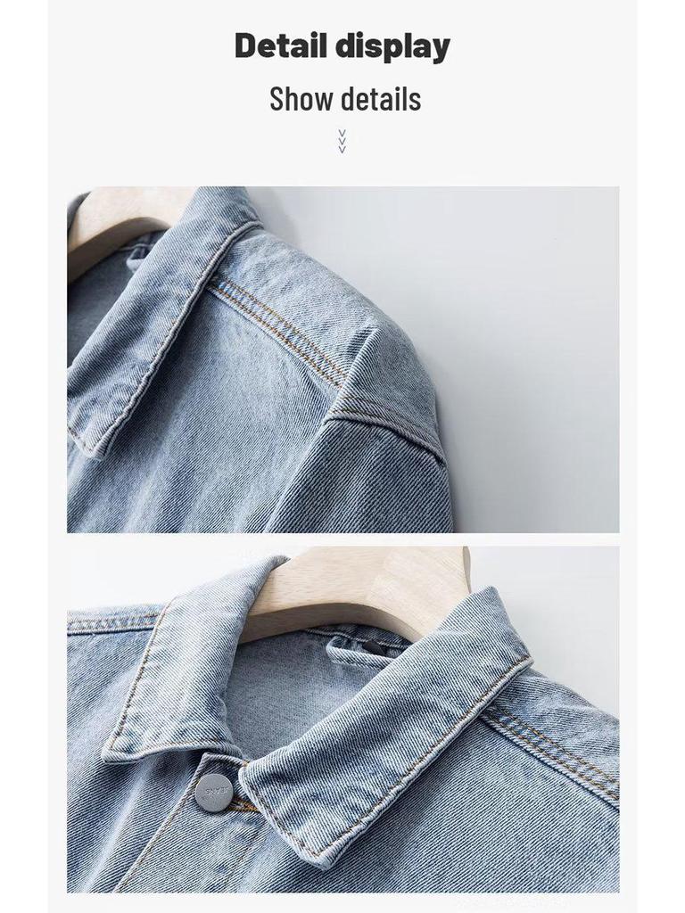 Men's Korean Style Spring Denim Jacket: Trendy, Handsome, Versatile Casual Workwear Top