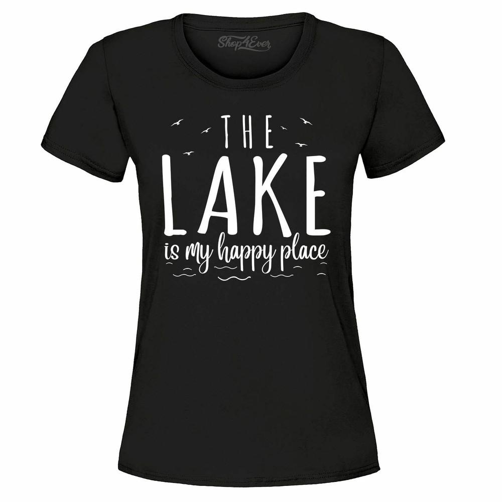 

The Lake Is My Happy Place Women s T-Shirt Lake Life Lake Time Mode Shirts L