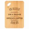 Cutting Board / Appetizer Tray - PLANETEE - A Terrific Author - Bamboo - 30x20x1 Cm - Hanging Hole 24 Mm