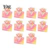 Floral Bouquet Greeting Card 10Pcs 3D Flower Thank You Card, Best Wishes Note Cards Appreciation Gifts for Anniversary, Mother's Day, Teachers'