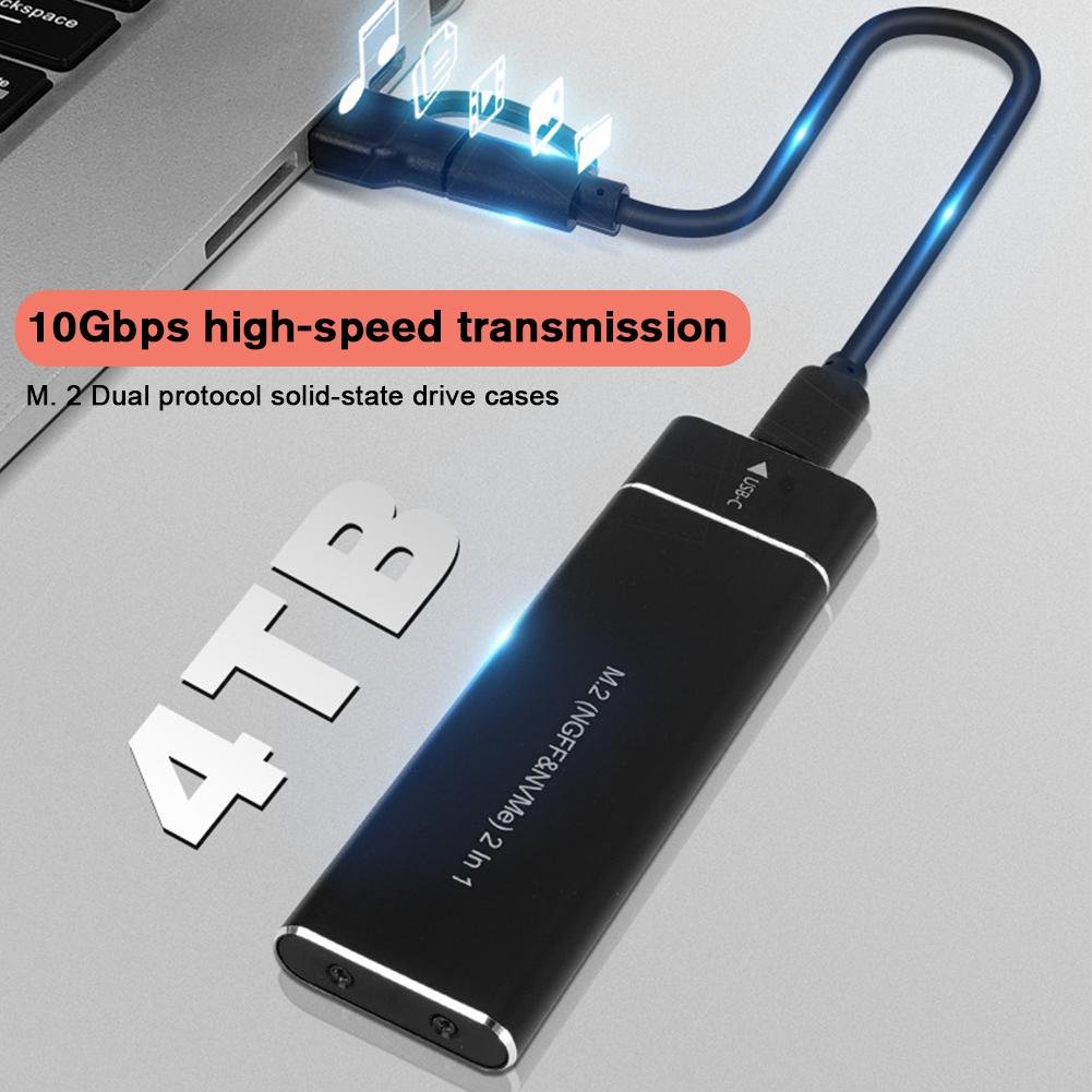 

Корпус SSD с двойным протоколом M2 Адаптер корпуса SSD Быстрые интерфейсы Ключевой ключ/B&M M Передача данных для N6N9