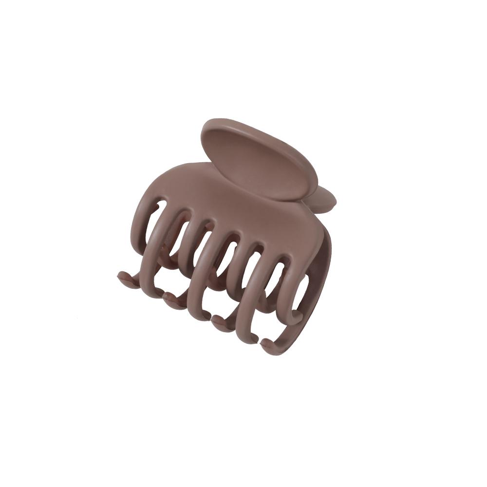 

Маленькие заколки-коготь для женщин и девочек, двухрядные зубчики, средние заколки для волос, матовые заколки-коготь для тонких волос, нескользящие заколки для коротких волос Size fits all коричневый