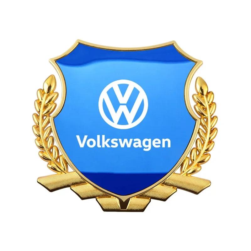 FD-10Valve Stems Caps 3D Alloy Car Fender Emblem Laser Logo Window Badge For Volkswagen Golf Bora Jetta Beetle Scirocco POLO Sharan S