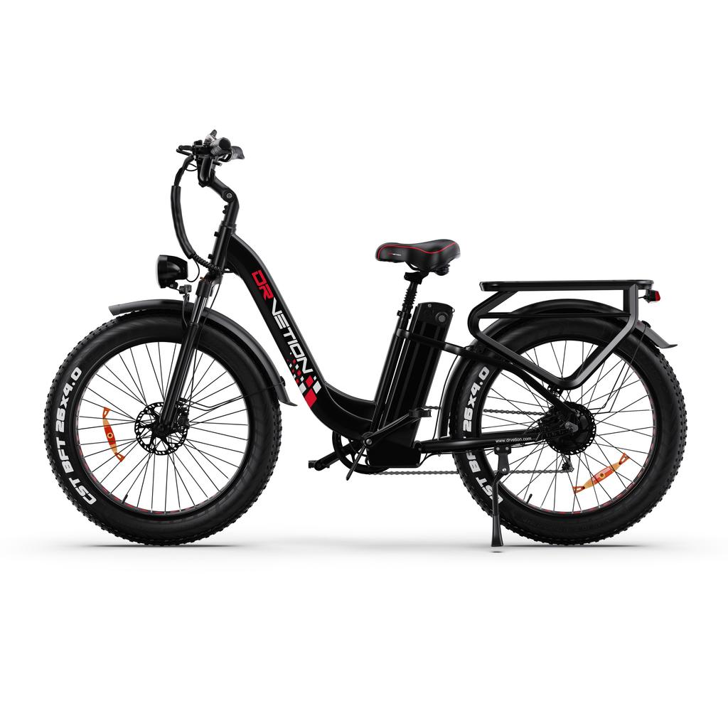 DRVETION CTR26 Step-Thru Fat Tire Ebike, 48V 15Ah Samsung Battery, 100N.M Torque