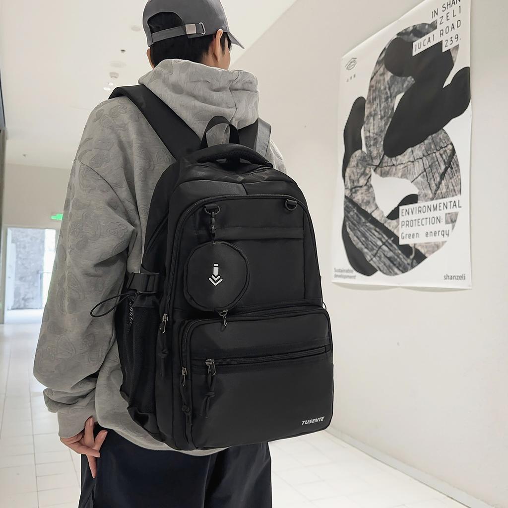 Schoolbag trendy cool versatile large capacity men's junior high school high school student schoolbag grades 1-1 outdoor travel backpack women