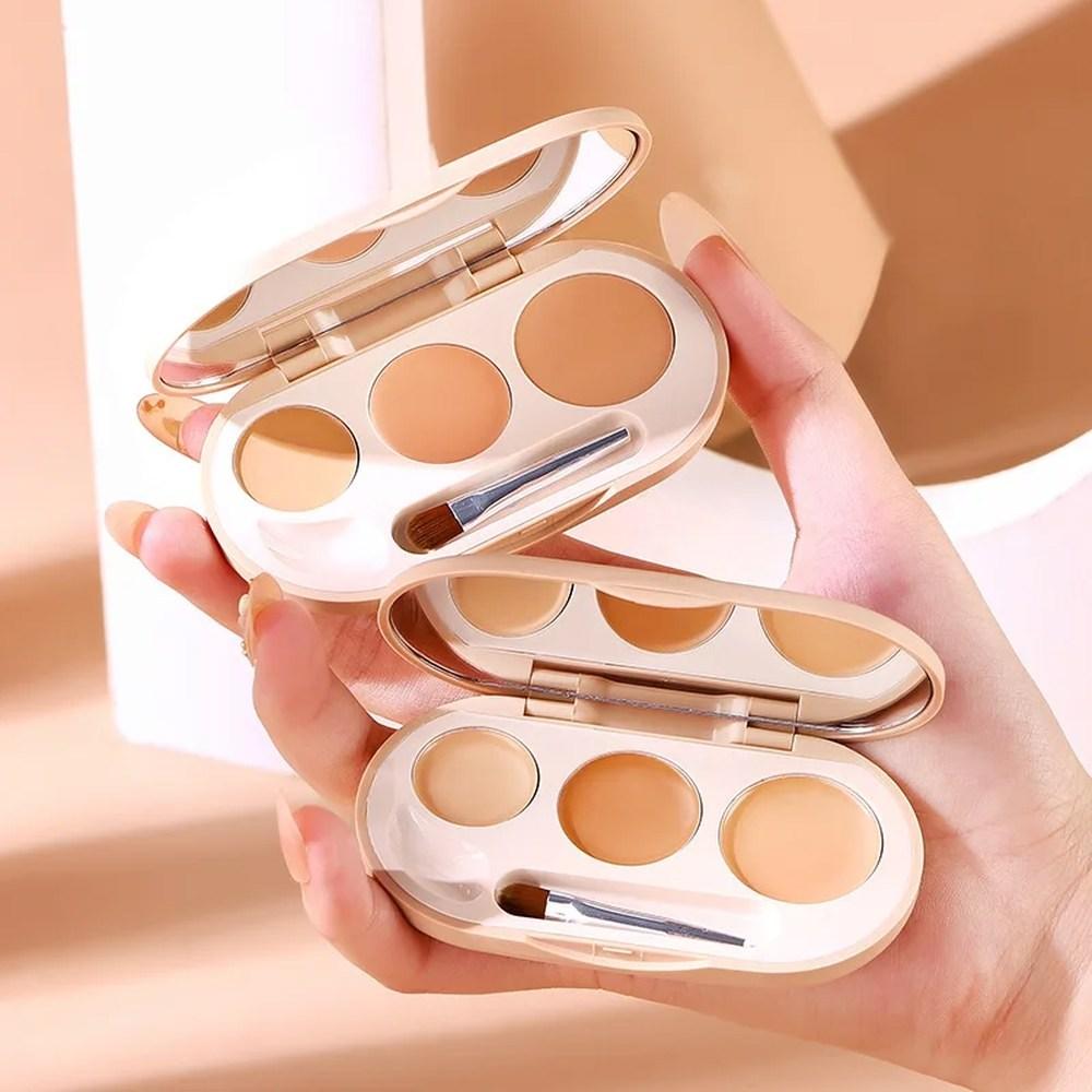 Gesichtscreme Foundation Wasserfest Bronzer Cover Langanhaltende Natürliche Basis Make-up Konturierung Langanhaltender Concealer Gesichtspflege, Natur, 1 Stück