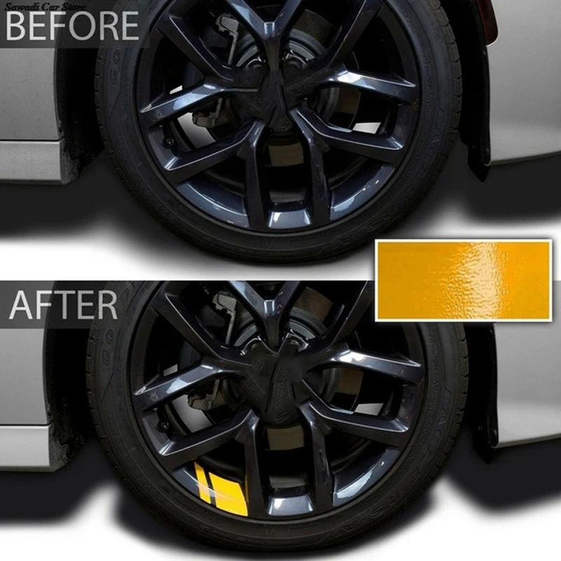 6PCS Reflective Car Wheel Decal Stickers Pressure Adhesive Auto Car Sticker Wheel Hub Decals Accessories