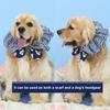 Adjustable Pet Bandana Blue And White Striped Pet Triangle Scarf Soft Cotton Kitten Bib for Puppy Cat Small Medium Large Dogs