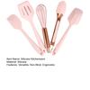 5Pcs Silicone Kitchenware Food Clip Whisk Spoon Scraper Spatula Set Odorless Heat Resistant Flexible Silicone Nonstick Cooking Baking Tools