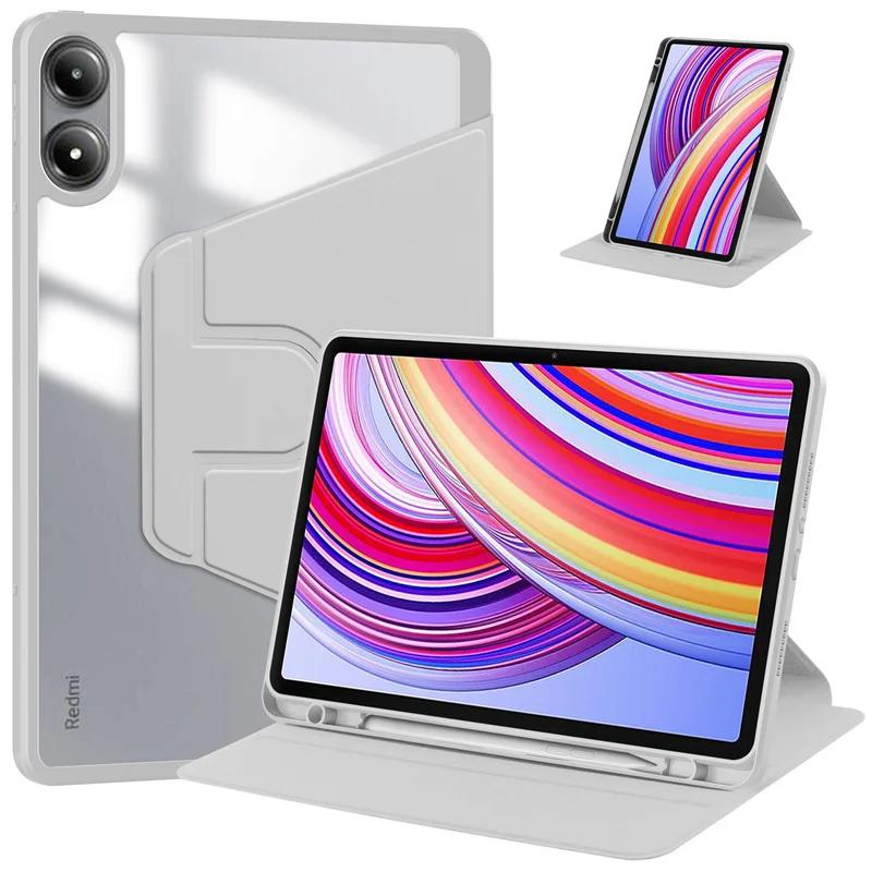 Étui Housse Pivotante à 360° Pour Redmi Pad Pro Étui 12.1 pouces avec Support Stylet Housse Pour Poco Pad 12 1 Tablette Redmi Pad Pro 12.1