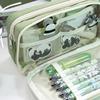 1PC Large-Capacity Flip-Top Cartoon Multi-Functional Transparent Student Stationery Pencil Case (Without Decorations)