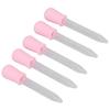 5pcs Transfer Pipettes DIY Transparent Calibrated Dropper for Epoxy Resin Laboratory Experiment (Pink)