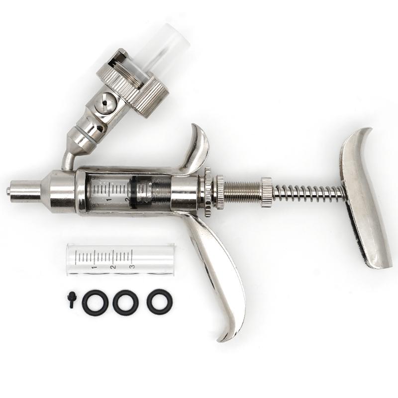 3ml Automatic Livestock Continuous Syringe Veterinary Equipment Stainless Steel Automatic Vaccination Gun for Cow Pig Sheep