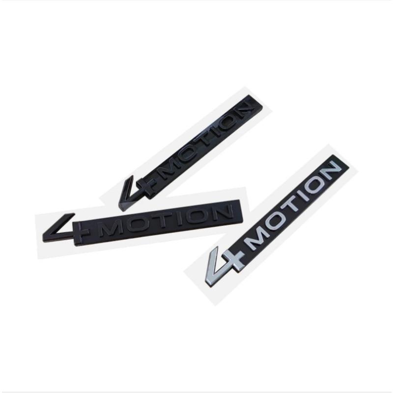 3D ABS Black 4 Motion Logo Letters Car Rear Trunk Emblem Badge Decal For Tayron Golf MK4 5 Tiguan 4motion Sticker Accessories