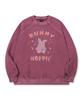 Compagno Pastel Bunny Raglan Pigment Sweatshirt Dusty Pink
