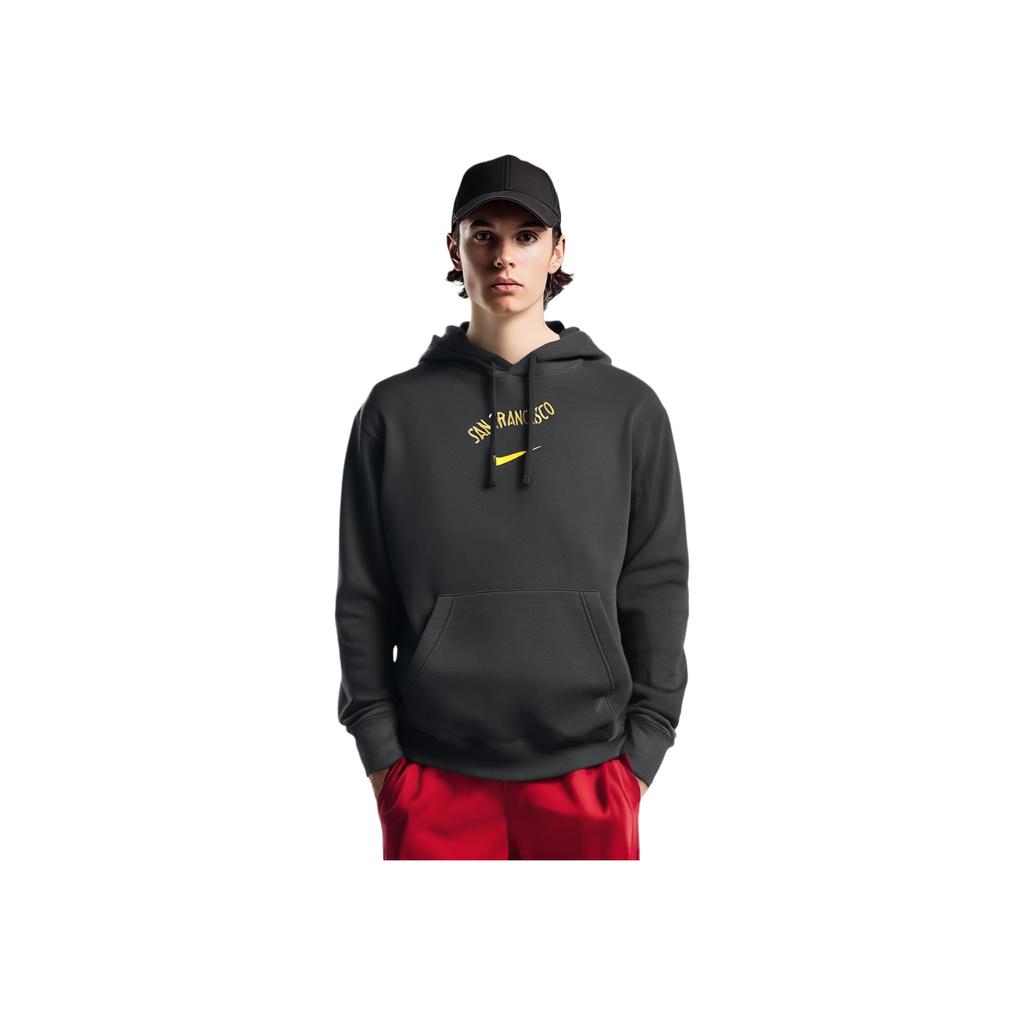 Nike Golden State Warriors Club Fleece City Edition Letter Logo Print Long Sleeve Hoodie Men hoodies Black FB4818-010
