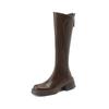 British Style Thick Heel Thick-soled Tall Knight Boots Women's 2025 Autumn and Winter New Versatile and Thin Knight Boots