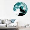 Kreativní měsíční samolepka na zeď svítící ve tmě Halloweenská dekorace Fluorescenční zářící vlk Samolepicí nástěnná nálepka