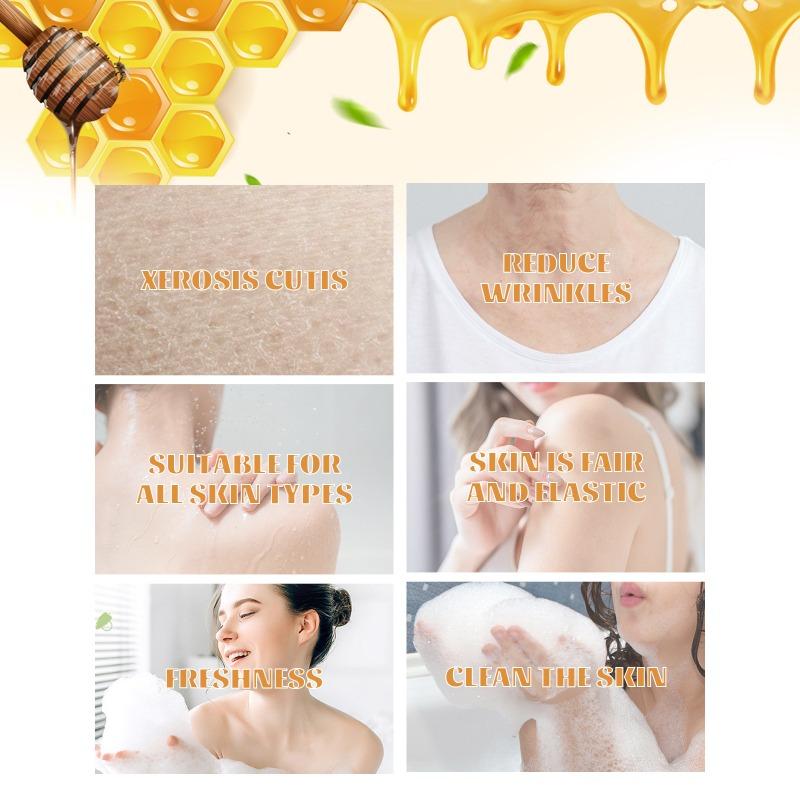 Honig-Duschgel, Tiefenreinigung, Peeling, Feuchtigkeitsspendende Schönheit, straffendes, aufhellendes Duschgel für die Körperhaut