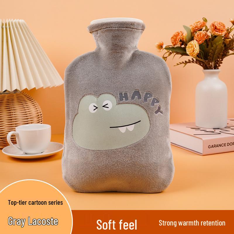 Kaqikete Cute Cartoon Plush Refillable Winter Hot Water Bottle & Hand Warmer